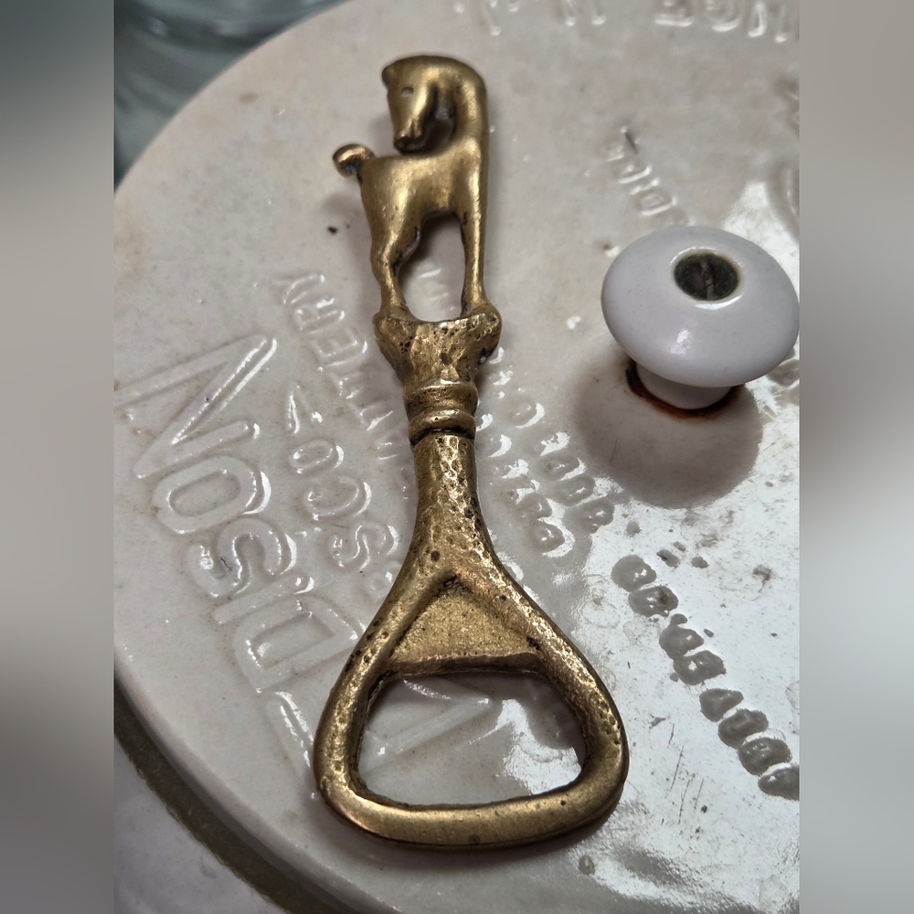 Brass Vintage Horse Bottle Cap Opener